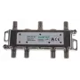 AXING AX BVE 6-01 distribuidor TV/SAT de 6 tomas, 75 Ohm, conector F, zinc fundido a presión, negro