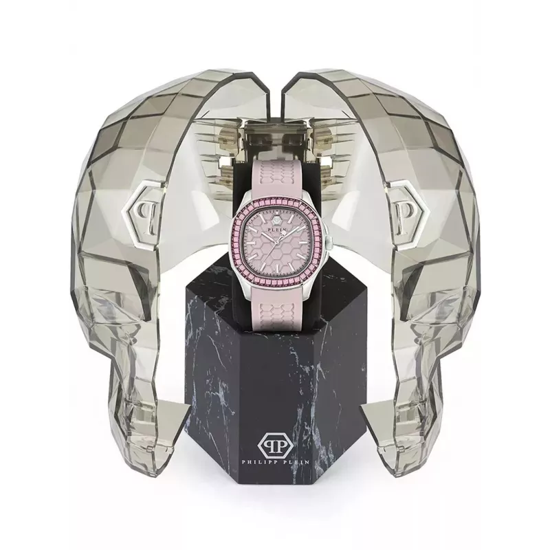 Philipp Plein reloj mujer PWTAA0123 38mm reloj de cuarzo con correa de silicona negra