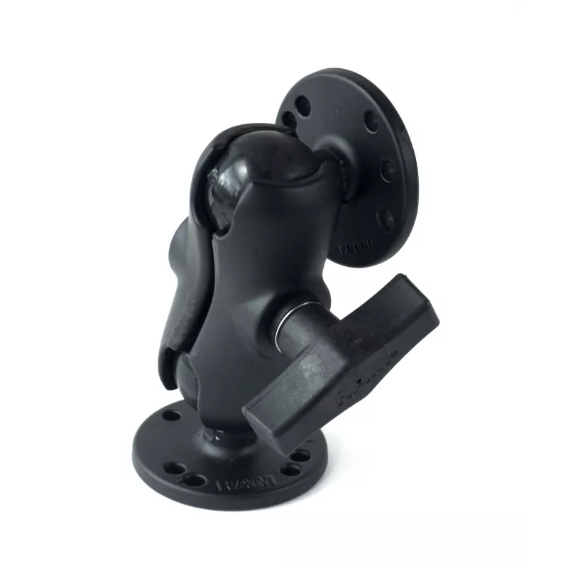 RAM MOUNTS Brazo corto de doble rótula tamaño C con 2 bases redondas de 2,5