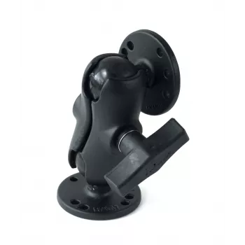 RAM MOUNTS Brazo corto de doble rótula tamaño C con 2 bases redondas de 2,5