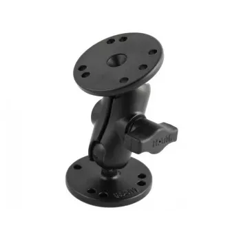 RAM MOUNTS Brazo de montaje corto tamaño B + 2 bases redondas de bola de 1.0