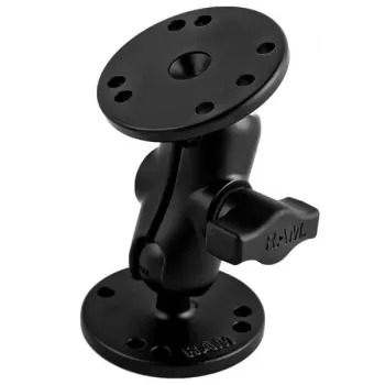 RAM MOUNTS Brazo de montaje corto tamaño B + 2 bases redondas de bola de 1.0
