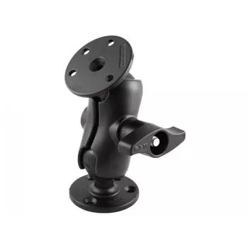 RAM MOUNTS Brazo corto de doble rótula con 2 bases redondas de bola de 2,25