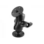 RAM MOUNTS Brazo corto de doble rótula con 2 bases redondas de bola de 2,25