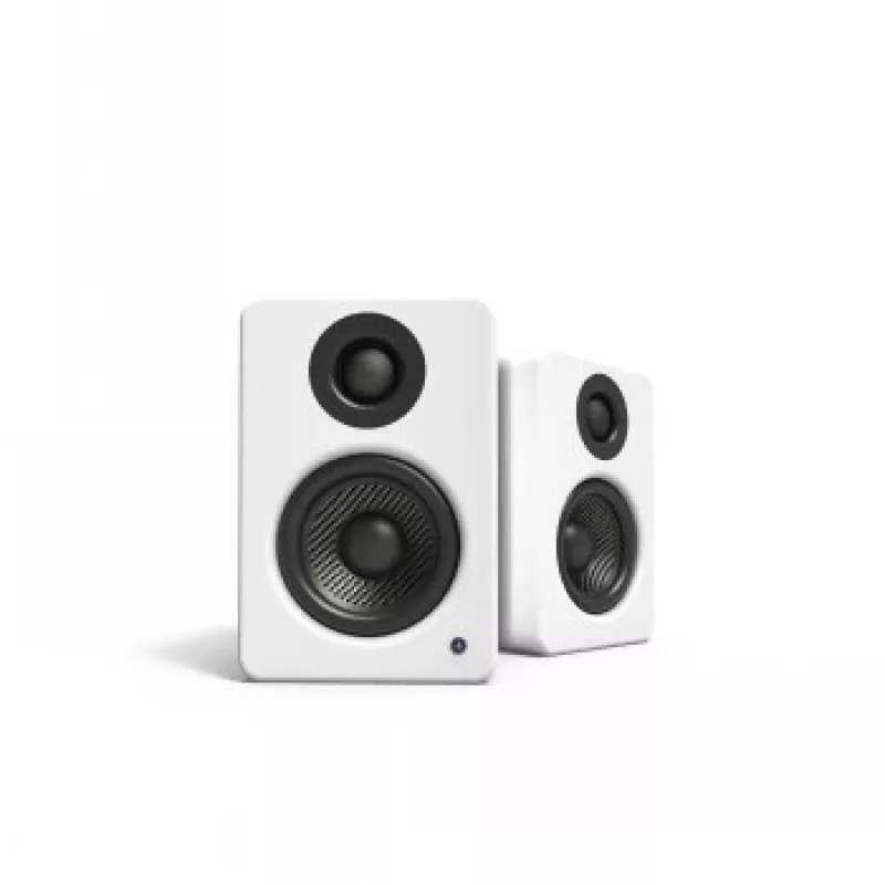 KANTO AUDIO YU2MW-CG Altavoces activos de estantería con DAC USB y AUX de 3,5 mm - Blanco mate (incl. cable de alimentación tipo C y G)
