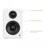 KANTO AUDIO YU2MW-CG Altavoces activos de estantería con DAC USB y AUX de 3,5 mm - Blanco mate (incl. cable de alimentación tipo C y G)