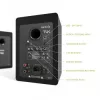 KANTO AUDIO TUKMB-FG Altavoces activos premium con salida de auriculares, DAC USB, previo de fono integrado, Bluetooth, negro mate (incl. cable de alimentación tipo F y G)