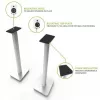 Kanto Audio 26 Soportes universales para altavoces de estantería - Blanco (par)