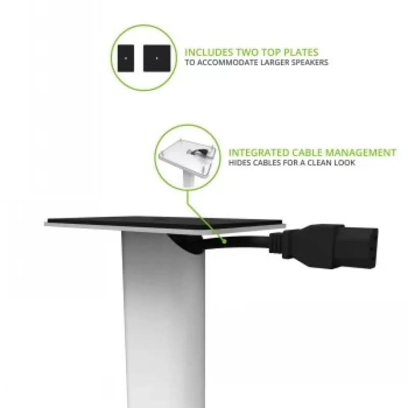 Kanto Audio 26 Soportes universales para altavoces de estantería - Blanco (par)