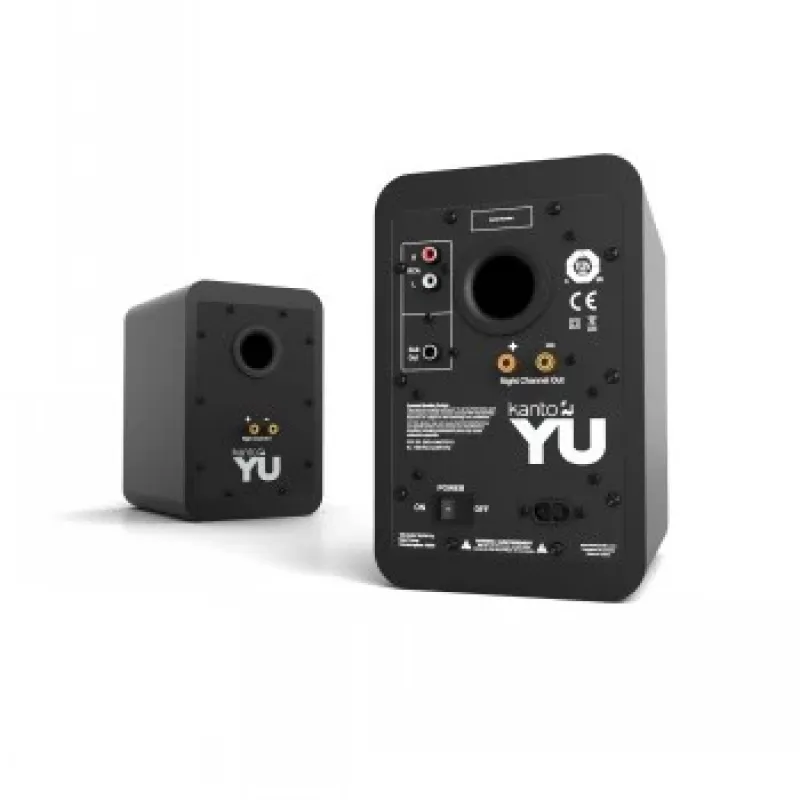 KANTO AUDIO YU-CG Altavoces activos de estantería con Bluetooth y entrada RCA - Negro vinilo (incl. cable de alimentación tipo C y G)