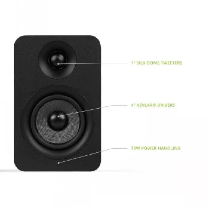 KANTO AUDIO YUP4 Altavoces pasivos de estantería - Negro (par)