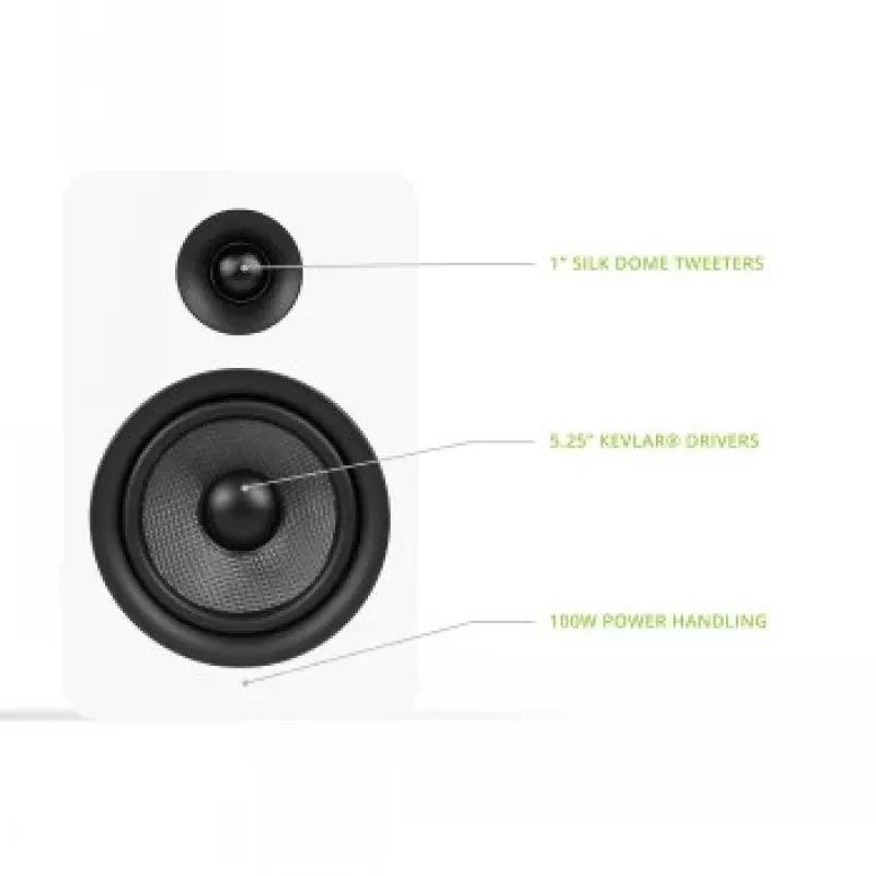 KANTO AUDIO YUP6W Altavoces pasivos de estantería (par) - Blanco - Tweeter de seda de 1
