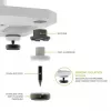 KANTO AUDIO 26 Soportes de altavoz altos rellenables con patas aislantes - Blanco (par)