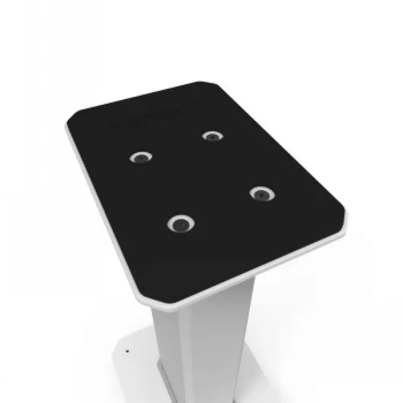 KANTO AUDIO 26 Soportes de altavoz altos rellenables con patas aislantes - Blanco (par)