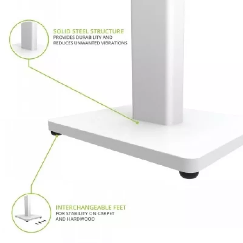 Kanto Audio soportes universales para altavoces de estantería de 34 inch - blanco (par)