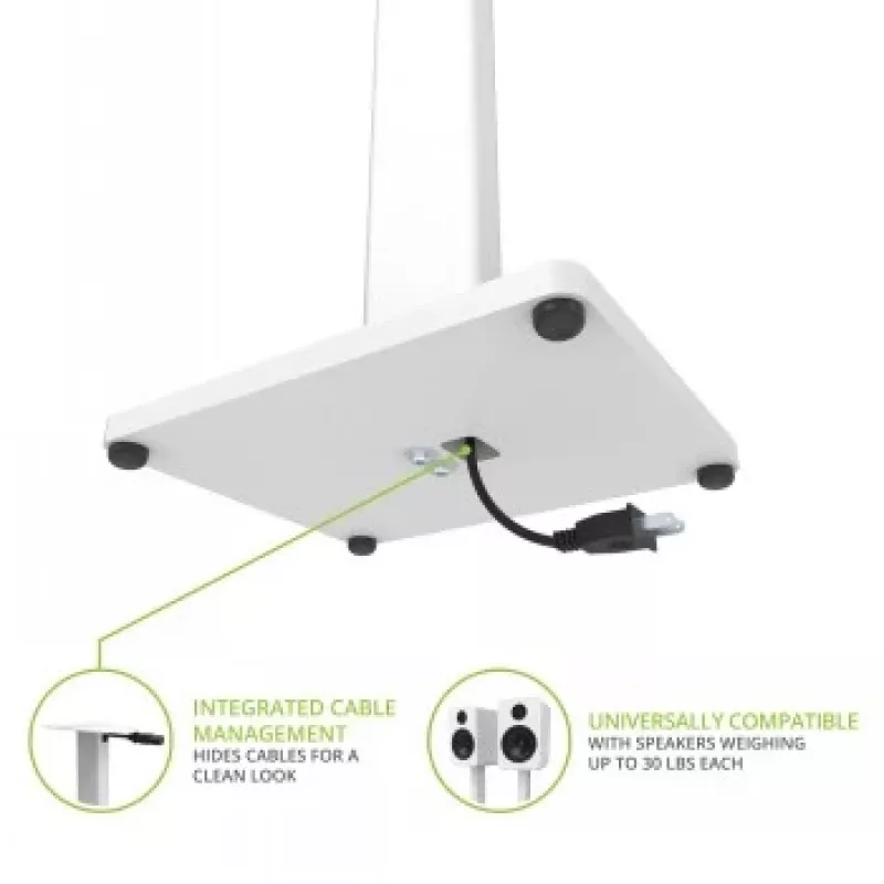 Kanto Audio soportes universales para altavoces de estantería de 34 inch - blanco (par)