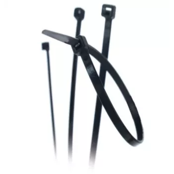 TRYTYT CV-300IW bridas negras resistentes a los rayos UV 280x3,6mm nailon 6.6 (100 unidades)