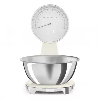 SMEG Báscula de cocina analógica y digital crema KSF01CRWW