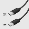 SBS TECABLETISSUETCCK Cable trenzado USB-C a USB-C 1,5 m 60 W PD carga rápida y sincronización de datos - Negro