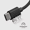 SBS TECABLETISSUETCCK Cable trenzado USB-C a USB-C 1,5 m 60 W PD carga rápida y sincronización de datos - Negro