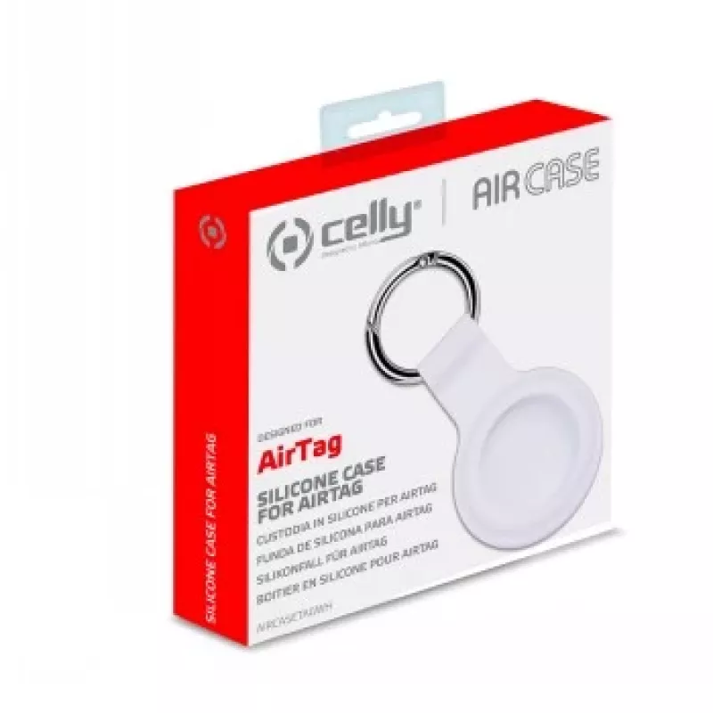 CELLY AIRCASETAG - funda de silicona para AirTag - blanco