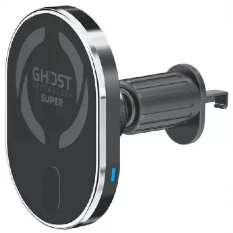 CELLY soporte para coche MagSafe con carga inalámbrica - carga rápida Qi 15W, soporte para rejilla de ventilación, giro 360°, negro