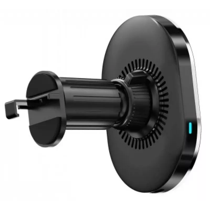 CELLY soporte para coche MagSafe con carga inalámbrica - carga rápida Qi 15W, soporte para rejilla de ventilación, giro 360°, negro