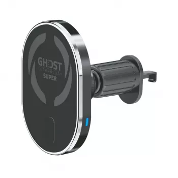 CELLY soporte para coche MagSafe con carga inalámbrica - carga rápida Qi 15W, soporte para rejilla de ventilación, giro 360°, negro
