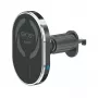 CELLY soporte para coche MagSafe con carga inalámbrica - carga rápida Qi 15W, soporte para rejilla de ventilación, giro 360°, negro