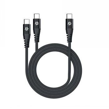 CELLY cable USB-C a 2 USB-C 100W Power Delivery
