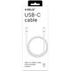CELLY USBCUSBCCOTT - cable USB-C a USB-C de algodón trenzado blanco (Power Delivery)