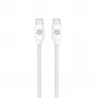 CELLY USBCUSBCCOTT - cable USB-C a USB-C de algodón trenzado blanco (Power Delivery)