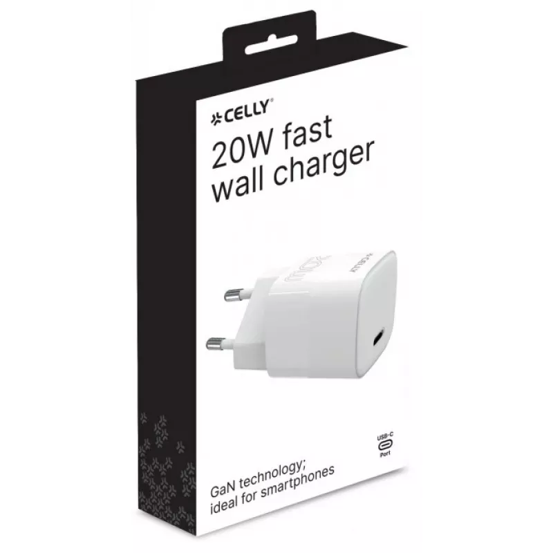CELLY TC1USBC20WEVOWH fuente de alimentación USB-C 20W blanca