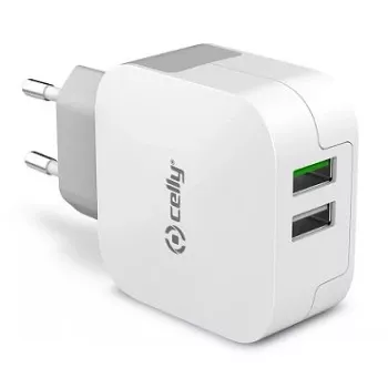 CELLY cargador de viaje Turbo 2USB 3.4A