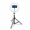 CELLY Ring Professional trípode con luz - 160 cm, panel LED anular de 10 inch, alimentación USB, negro