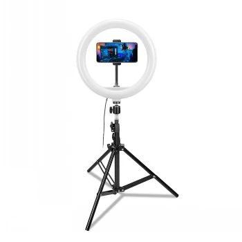 CELLY Ring Professional trípode con luz - 160 cm, panel LED anular de 10