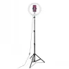 CELLY Ring Professional trípode con luz - 160 cm, panel LED anular de 10 inch, alimentación USB, negro