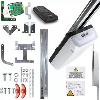 Kit de motor para puerta de garaje FAAC D600 FDS con carril de dos piezas y correa dentada Kevlar de 3m