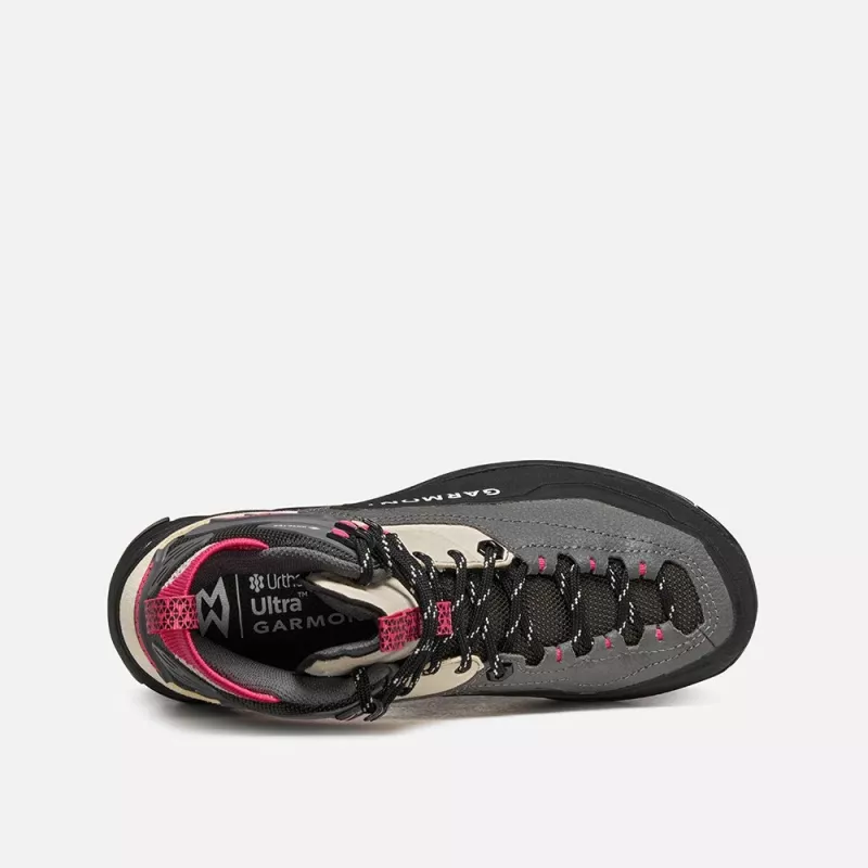 Garmont Akron Mid GTX Botas de senderismo para mujer - Gris/Rosa frambuesa (EU 38)