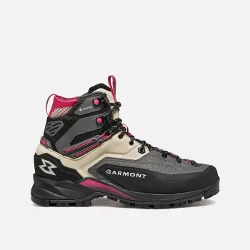 Garmont Akron Mid GTX Zapatillas de trekking para mujer - Gris/Rosa frambuesa, Talla 40
