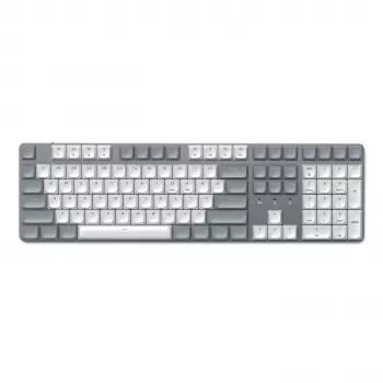 Teclado mecánico inalámbrico Bluetooth retroiluminado Satechi SM3 Slim - tamaño completo con teclado numérico (LED blanco)