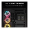 Corsair 2800X RS-R ARGB caja de PC Micro-ATX, cristal templado, negro, 3 ventiladores RS120-R ARGB