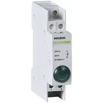 NOARK Ex9PD1g Piloto LED verde 230V AC/DC 22mm empotrable IP65