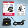 AXAGON CRE-SM4NC Lector de tarjetas inteligentes USB-C de sobremesa - Negro
