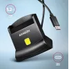 AXAGON CRE-SM4NC Lector de tarjetas inteligentes USB-C de sobremesa - Negro