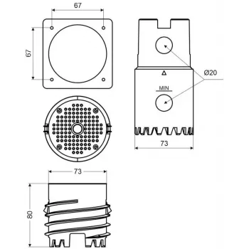 KOPOS MDFZ 80/VDZ_KB Caja de derivación eléctrica IP65 Gris 80mm