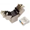Solarix Cat.6A STP RJ45 Keystone Jack sin herramienta Negro SXKJ-10G-STP-BK-SA