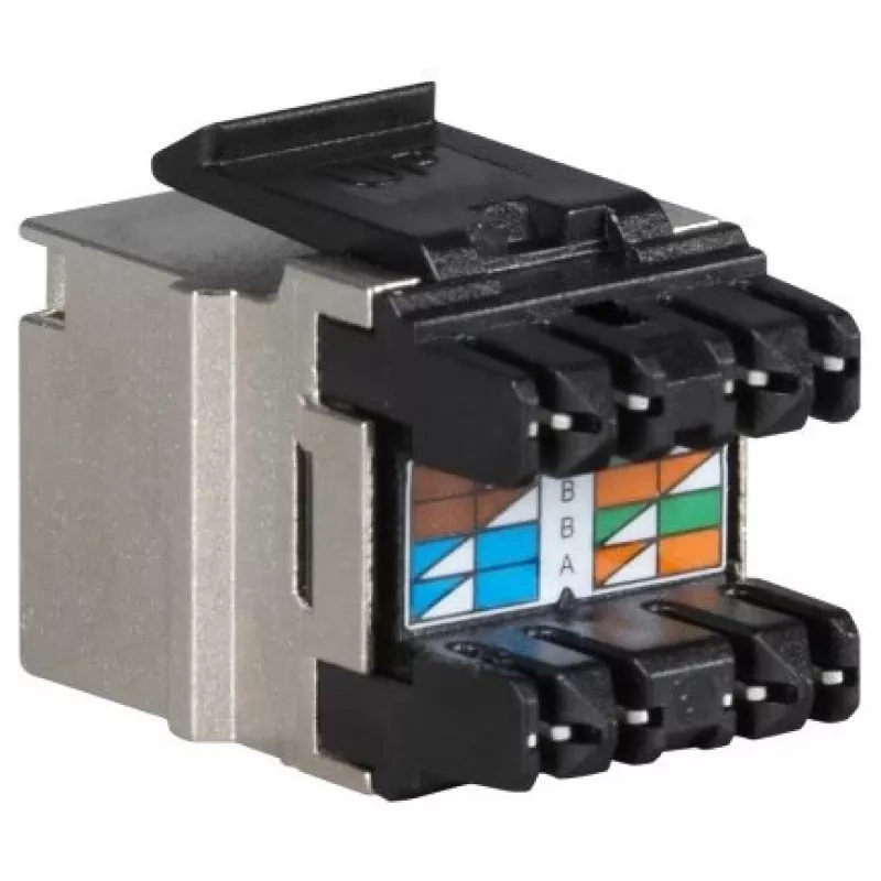 SOLARIX Cat.6 STP FTP Módulo Keystone RJ45 sin herramienta Plata