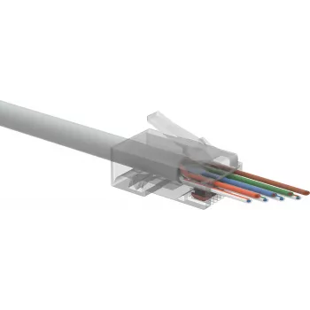 SOLARIX RJ45 Cat.5e UTP Conector Pass-Through SXRJ45-5E-UTP-EASY (100 uds.)