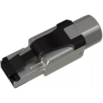 SOLARIX Conector RJ45 Cat.6A STP industrial sin herramienta, 1 ud., Negro/Plata